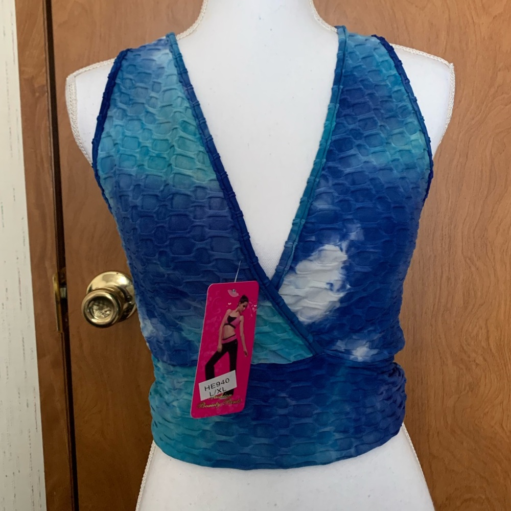 Blue Fashion Beauty Workout Short Set